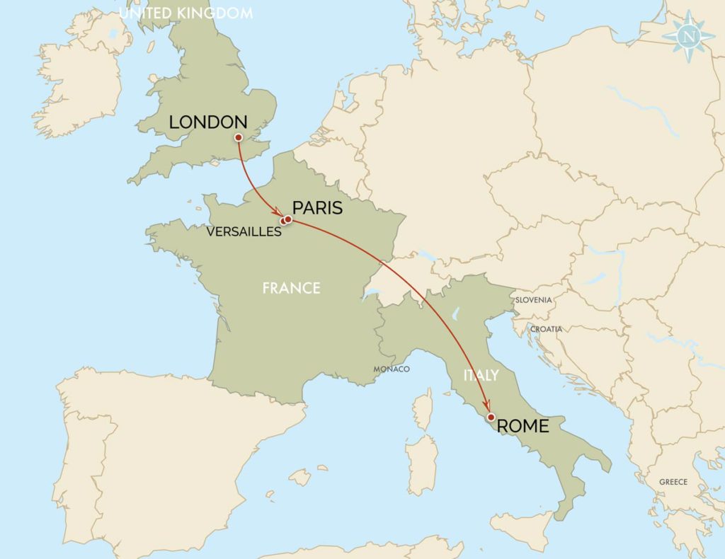 London, Paris, and Rome - Voyista